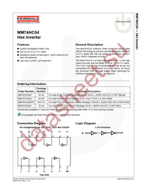 MM74HC04MX datasheet  